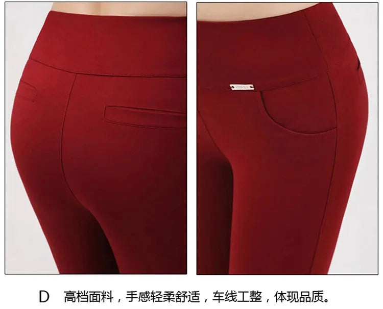 High quality pencil pants capris women 2022 summer style high waist elastic skinny pants female trousers woman pantalon femme