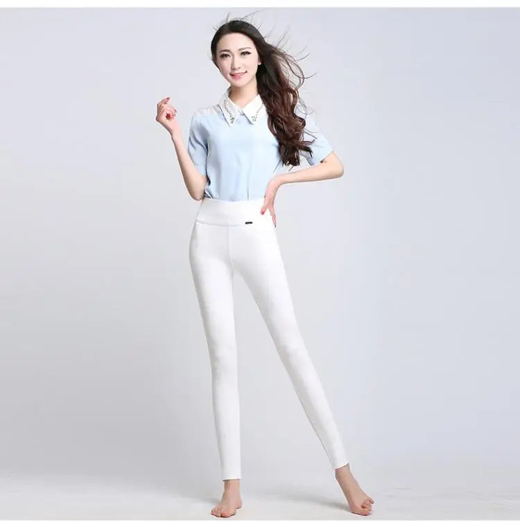 High quality pencil pants capris women 2022 summer style high waist elastic skinny pants female trousers woman pantalon femme