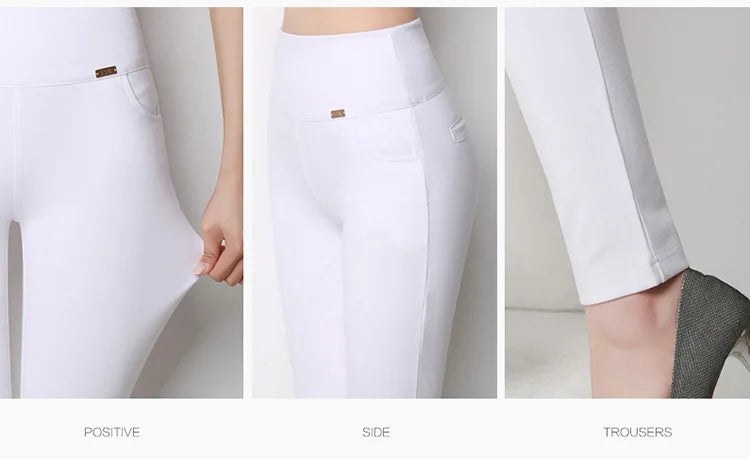 High quality pencil pants capris women 2022 summer style high waist elastic skinny pants female trousers woman pantalon femme