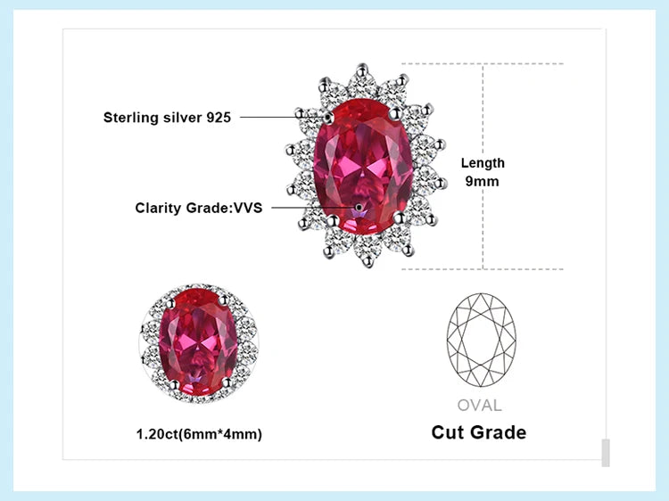 JewelryPalace Princess Diana Created Blue Sapphire Ruby Simulated Emerald 925 Sterling Silver Pendant Necklace Women No Chain