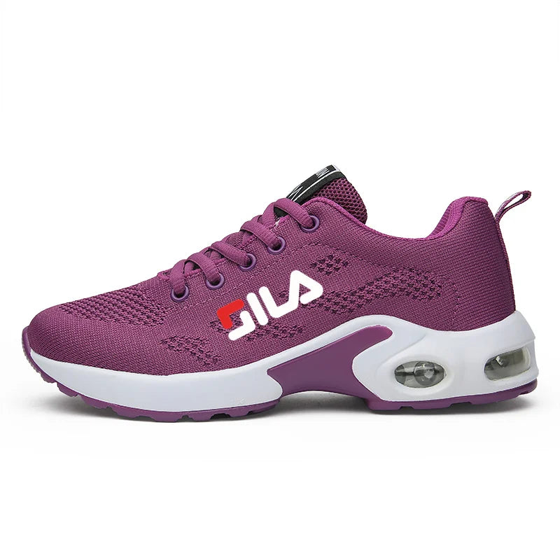 YRZL Women Sport Shoes Summer Lightweight Breathable Mesh Sneakers High Quality Soft Outdoor Lace Up Training Shoes for Ladies