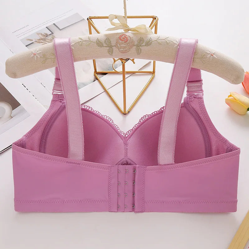 New large size luxury women's bra push up lace lace without steel ring comfortable
ladies underwear