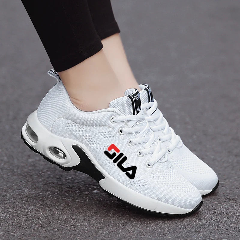 YRZL Women Sport Shoes Summer Lightweight Breathable Mesh Sneakers High Quality Soft Outdoor Lace Up Training Shoes for Ladies