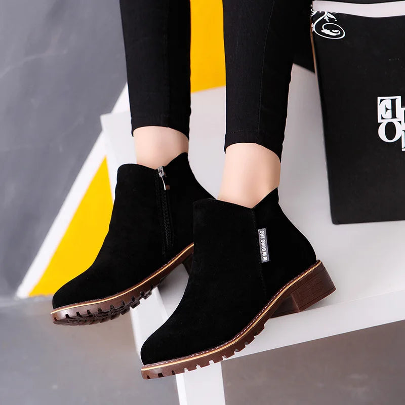 Shoes Women Fashion Thick Sole Ankle Boots Comfortable Plus Size Snow Boots for Women Female Platform Boots Botas De Mujer 2023