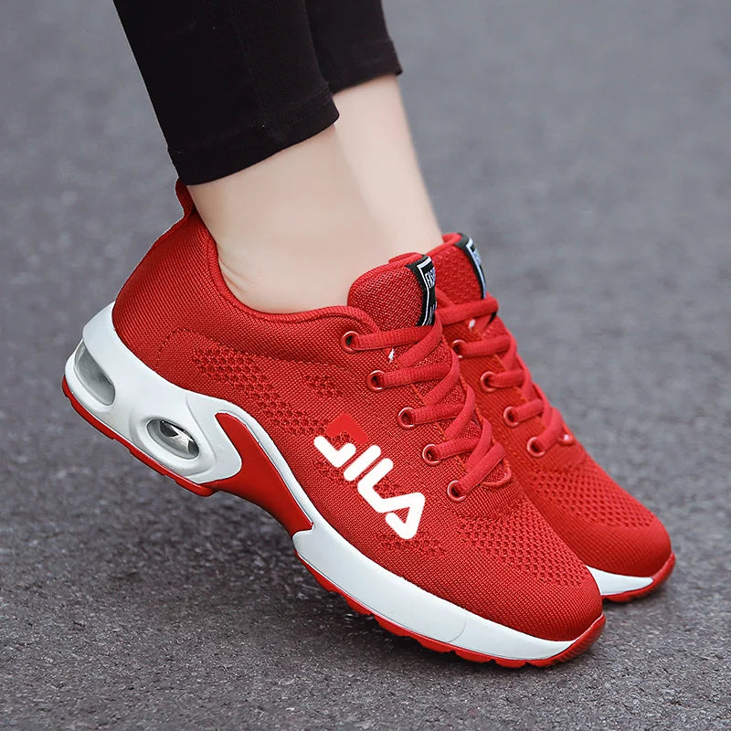 YRZL Women Sport Shoes Summer Lightweight Breathable Mesh Sneakers High Quality Soft Outdoor Lace Up Training Shoes for Ladies