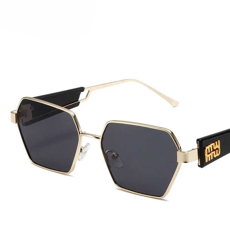RBRARE High Quality Rectangle Sunglasses Women Metal Frame Glasses Fashion Brand Designer Vintage Eyewear UV Gafas De Sol Mujer