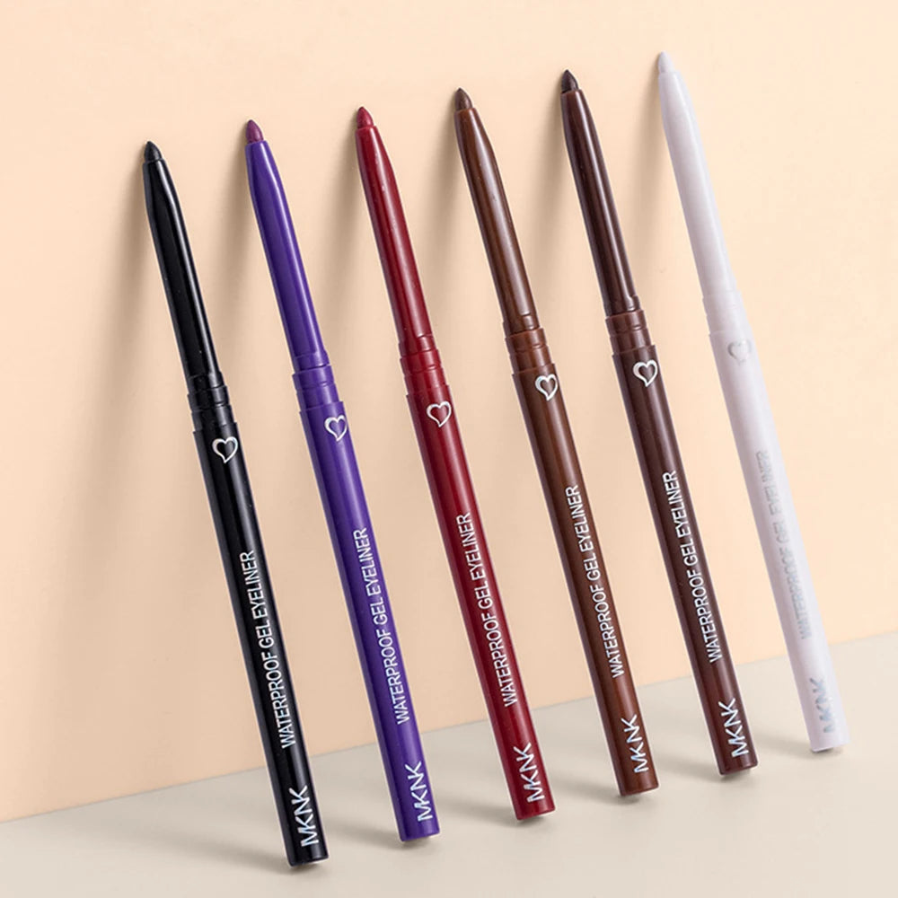 Waterproof Eyeliner Pen Smooth Matte Black Brown Gel Eye Liner Pen Quick-drying Long Lasting Pencil