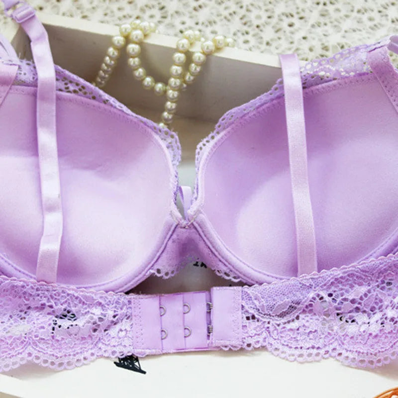 Women Sexy Lingerie Set Fashion Lace Lingerie Sets Solid Color Bra Comfortable Intimates Underwear