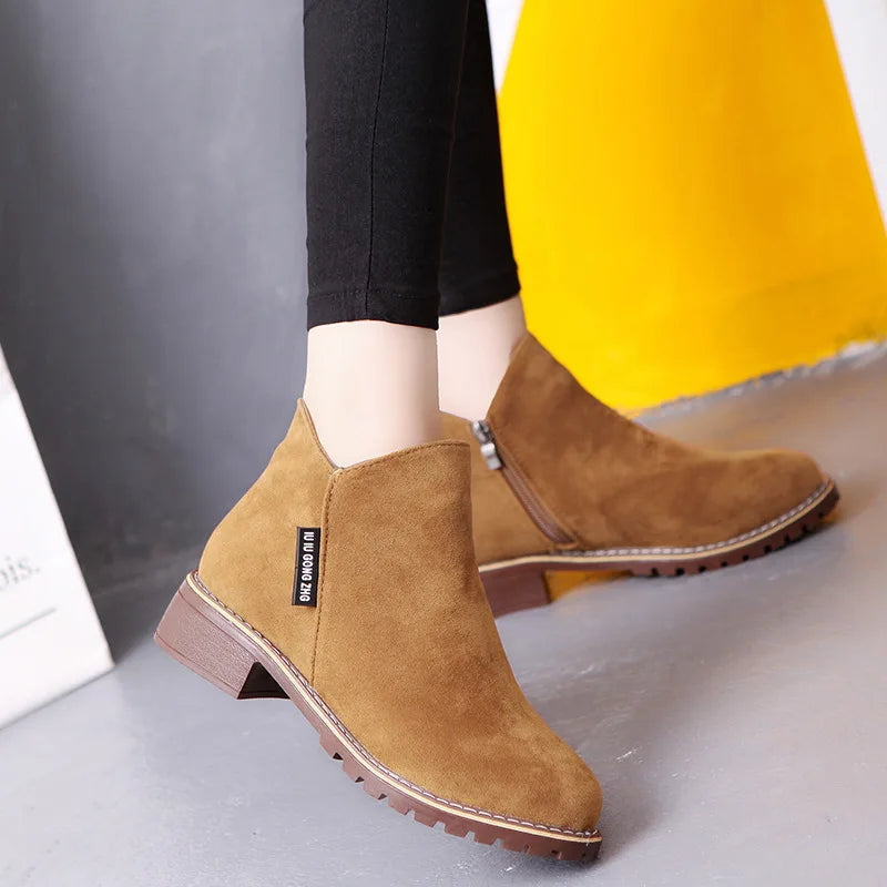 Shoes Women Fashion Thick Sole Ankle Boots Comfortable Plus Size Snow Boots for Women Female Platform Boots Botas De Mujer 2023