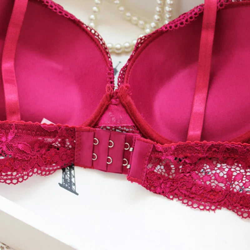 Women Sexy Lingerie Set Fashion Lace Lingerie Sets Solid Color Bra Comfortable Intimates Underwear