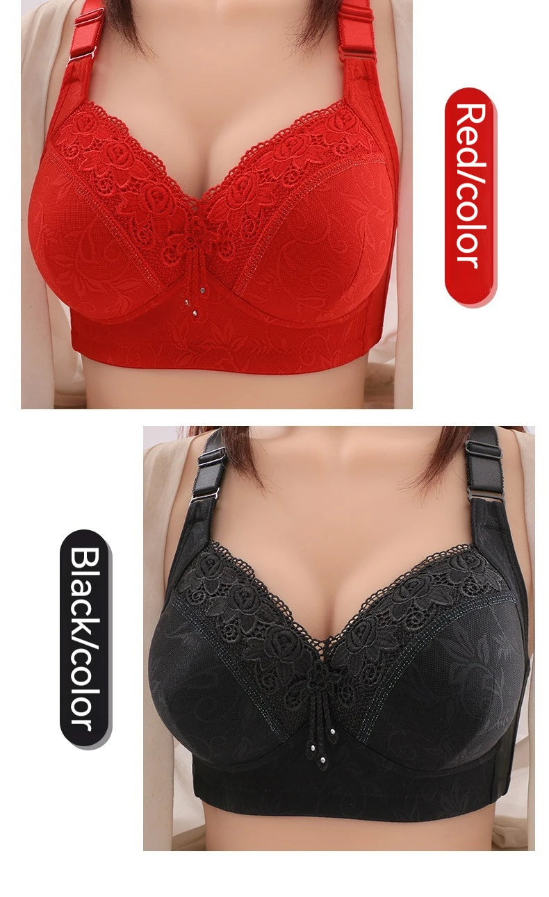 New large size luxury women's bra push up lace lace without steel ring comfortable
ladies underwear