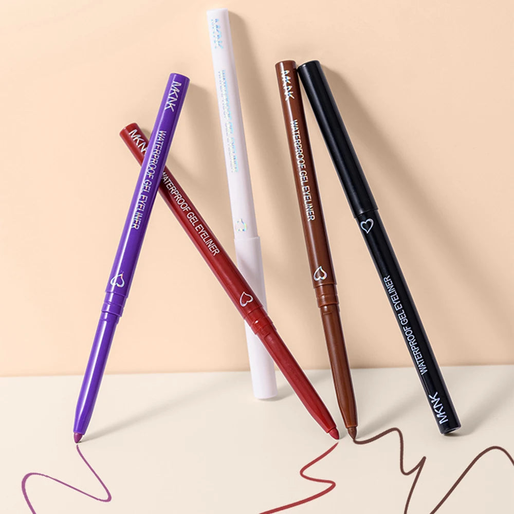 Waterproof Eyeliner Pen Smooth Matte Black Brown Gel Eye Liner Pen Quick-drying Long Lasting Pencil