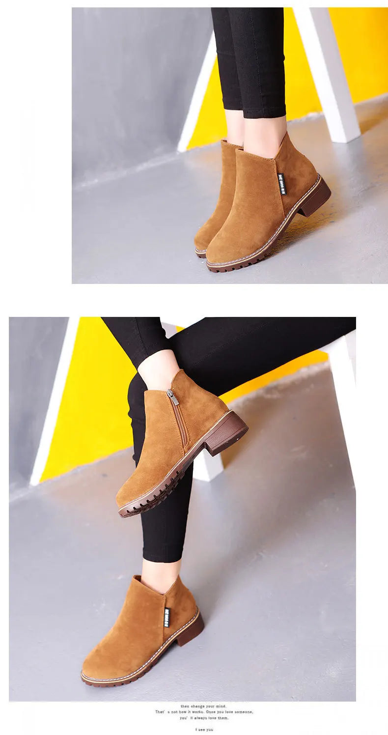 Shoes Women Fashion Thick Sole Ankle Boots Comfortable Plus Size Snow Boots for Women Female Platform Boots Botas De Mujer 2023