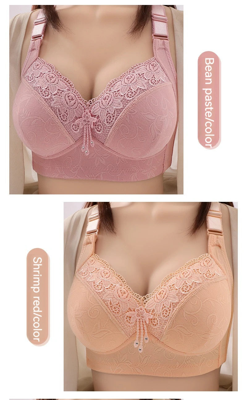 New large size luxury women's bra push up lace lace without steel ring comfortable
ladies underwear