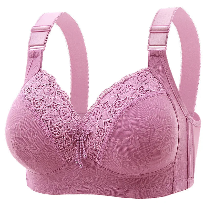 New large size luxury women's bra push up lace lace without steel ring comfortable
ladies underwear