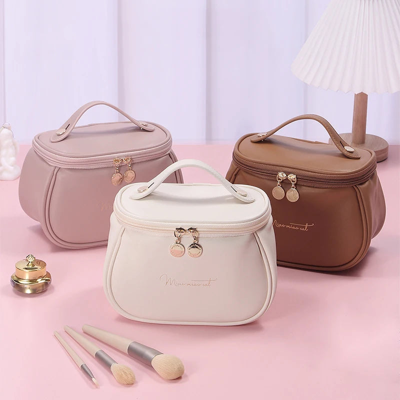 Cute PU Makeup Bag For Women Toiletries Organizer Waterproof Travel Make Up Pouch Female