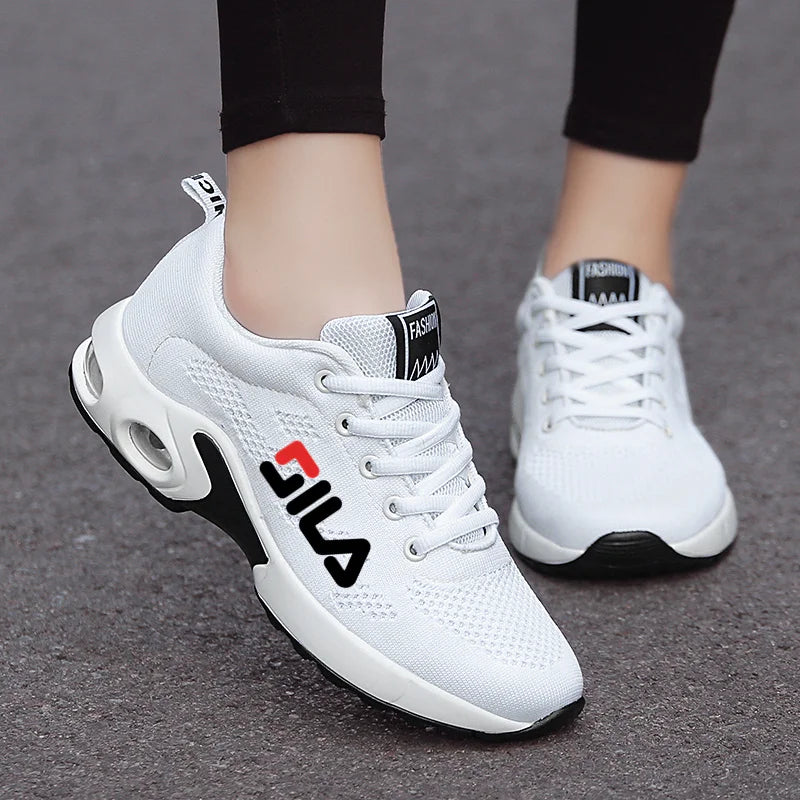 YRZL Women Sport Shoes Summer Lightweight Breathable Mesh Sneakers High Quality Soft Outdoor Lace Up Training Shoes for Ladies