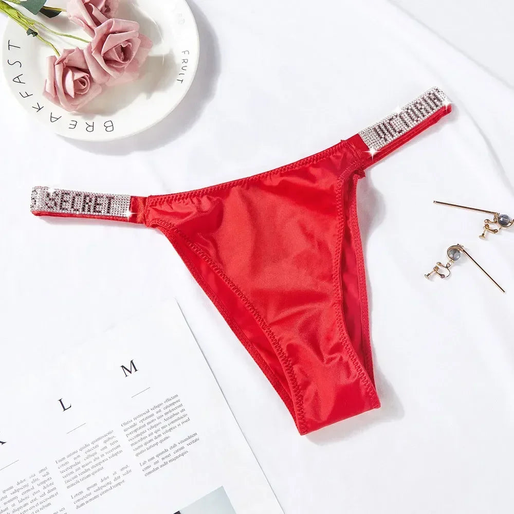 2024 New Victoria's Secret Thong Sexy Pink Brand Lingerie Lace Underwear
