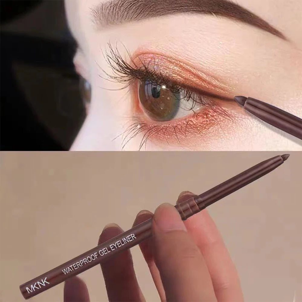 Waterproof Eyeliner Pen Smooth Matte Black Brown Gel Eye Liner Pen Quick-drying Long Lasting Pencil