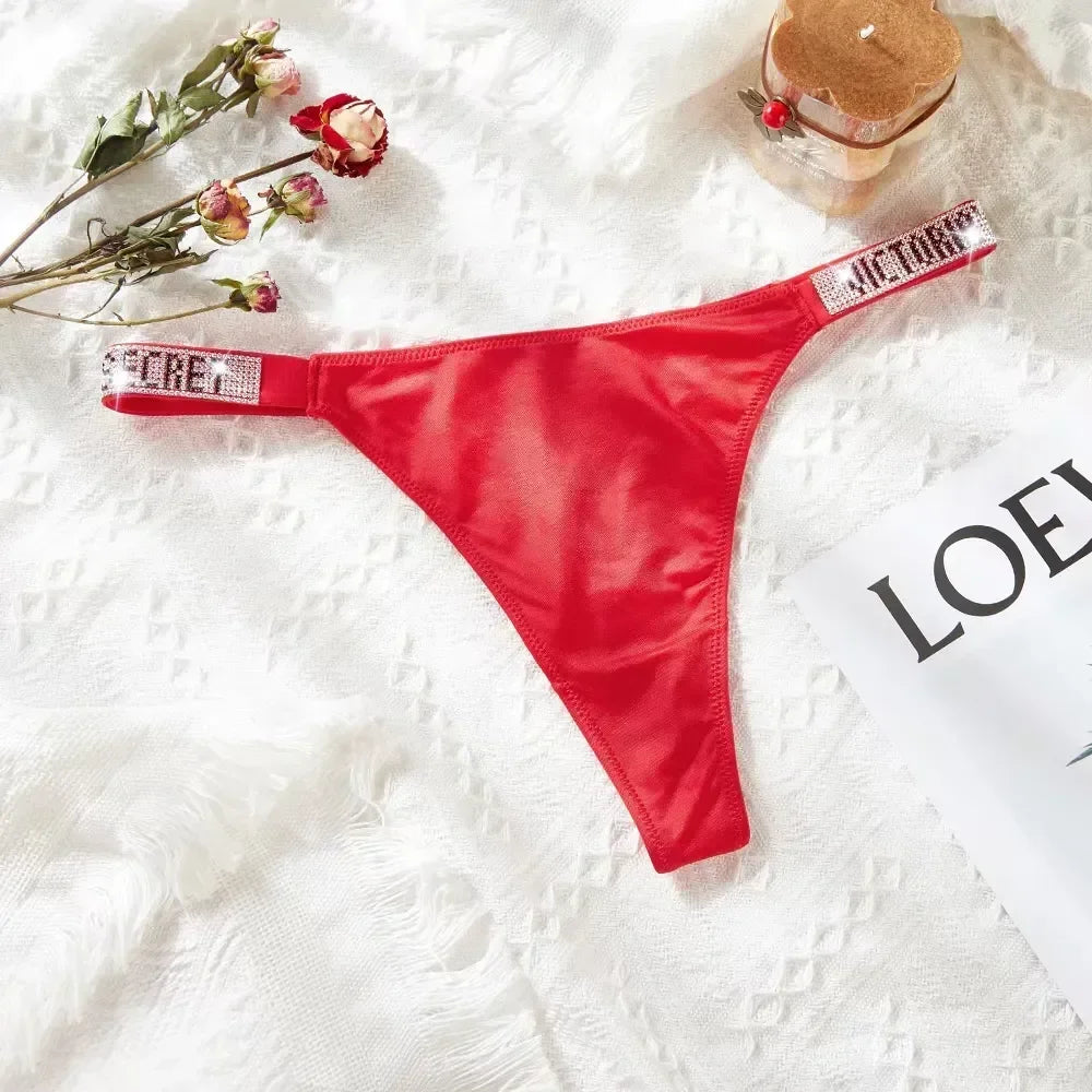 2024 New Victoria's Secret Thong Sexy Pink Brand Lingerie Lace Underwear