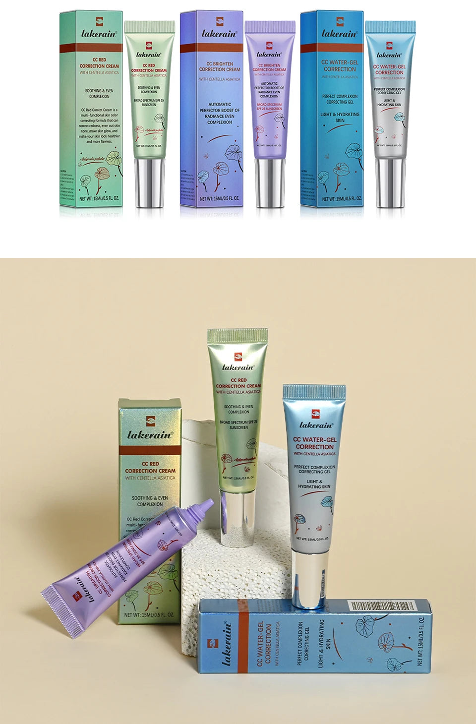 erborian CC Red Correction Cream Primer Moisturizing Waterproof Anti-sweat Makeup
Women
Cosmetic