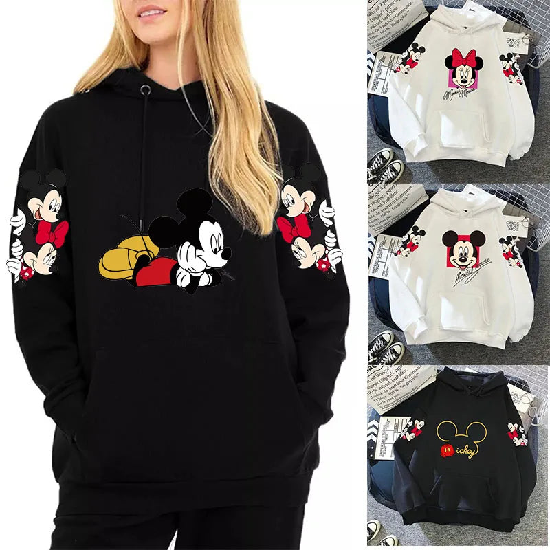 Mickey Minnie Mouse Hoodie Women's
Sweatshirt Disney Hoodie Woman Clothing Long Sleeve Sweatshirts