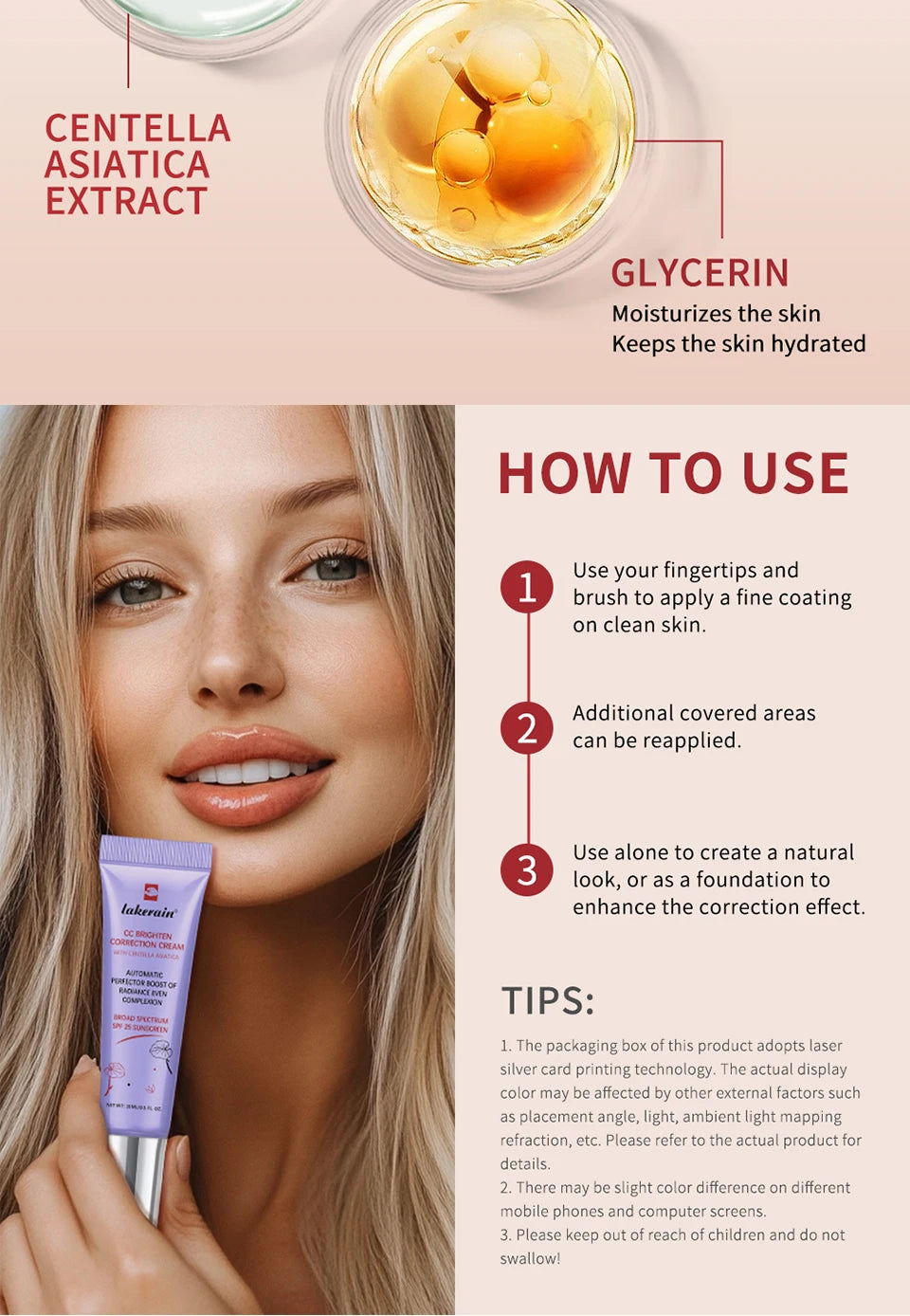 erborian CC Red Correction Cream Primer Moisturizing Waterproof Anti-sweat Makeup
Women
Cosmetic