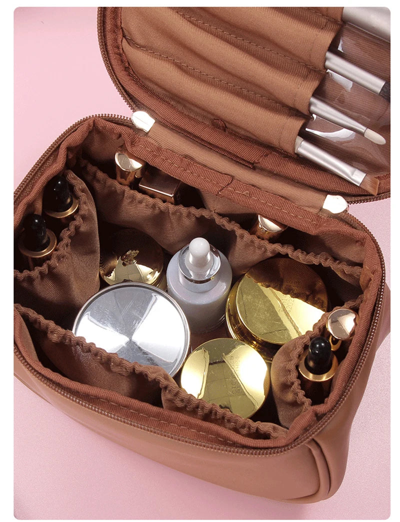 Cute PU Makeup Bag For Women Toiletries Organizer Waterproof Travel Make Up Pouch Female