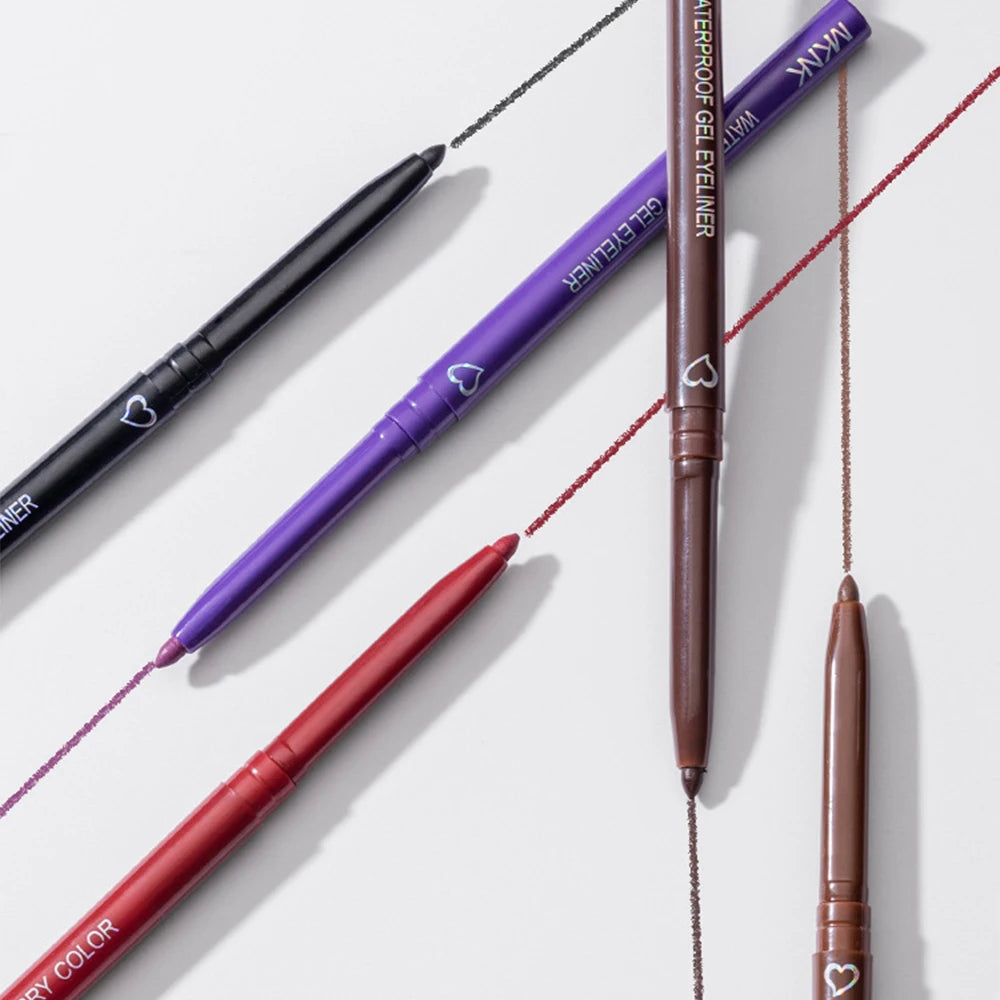 Waterproof Eyeliner Pen Smooth Matte Black Brown Gel Eye Liner Pen Quick-drying Long Lasting Pencil
