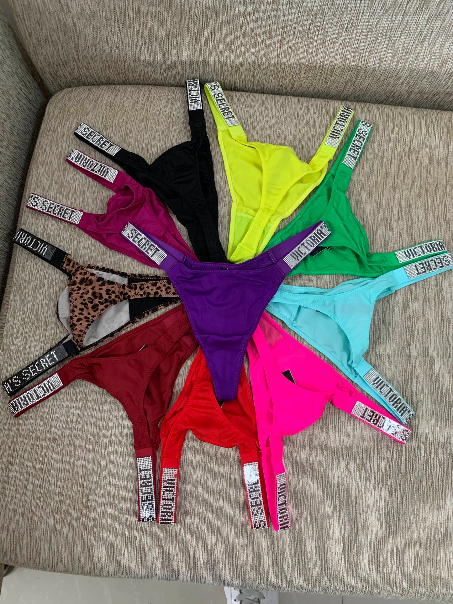 2024 New Victoria's Secret Thong Sexy Pink Brand Lingerie Lace Underwear