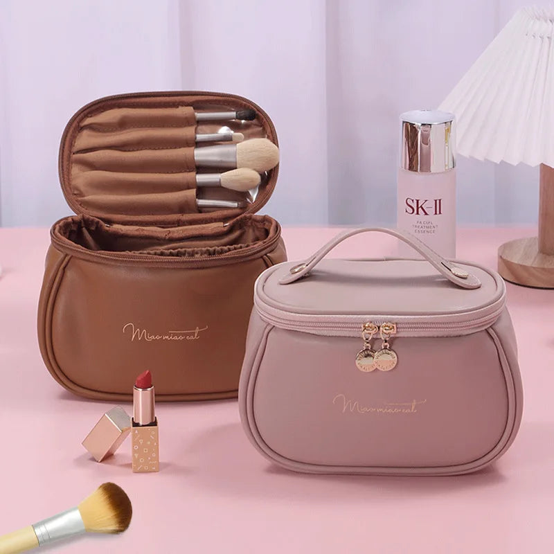 Cute PU Makeup Bag For Women Toiletries Organizer Waterproof Travel Make Up Pouch Female