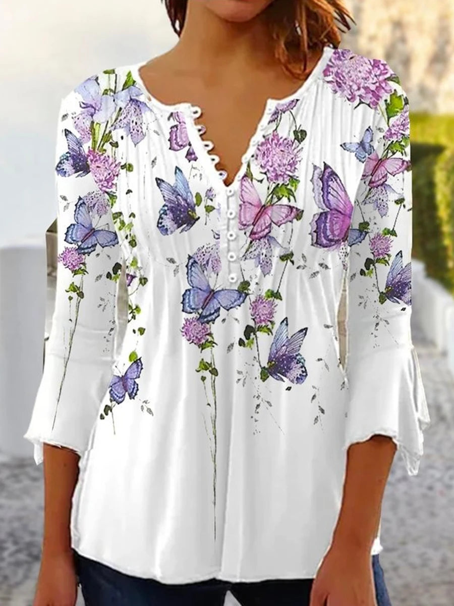 Temperament Women Shirt Casual
Long Sleeves Loose Elegant Shirt Women Top