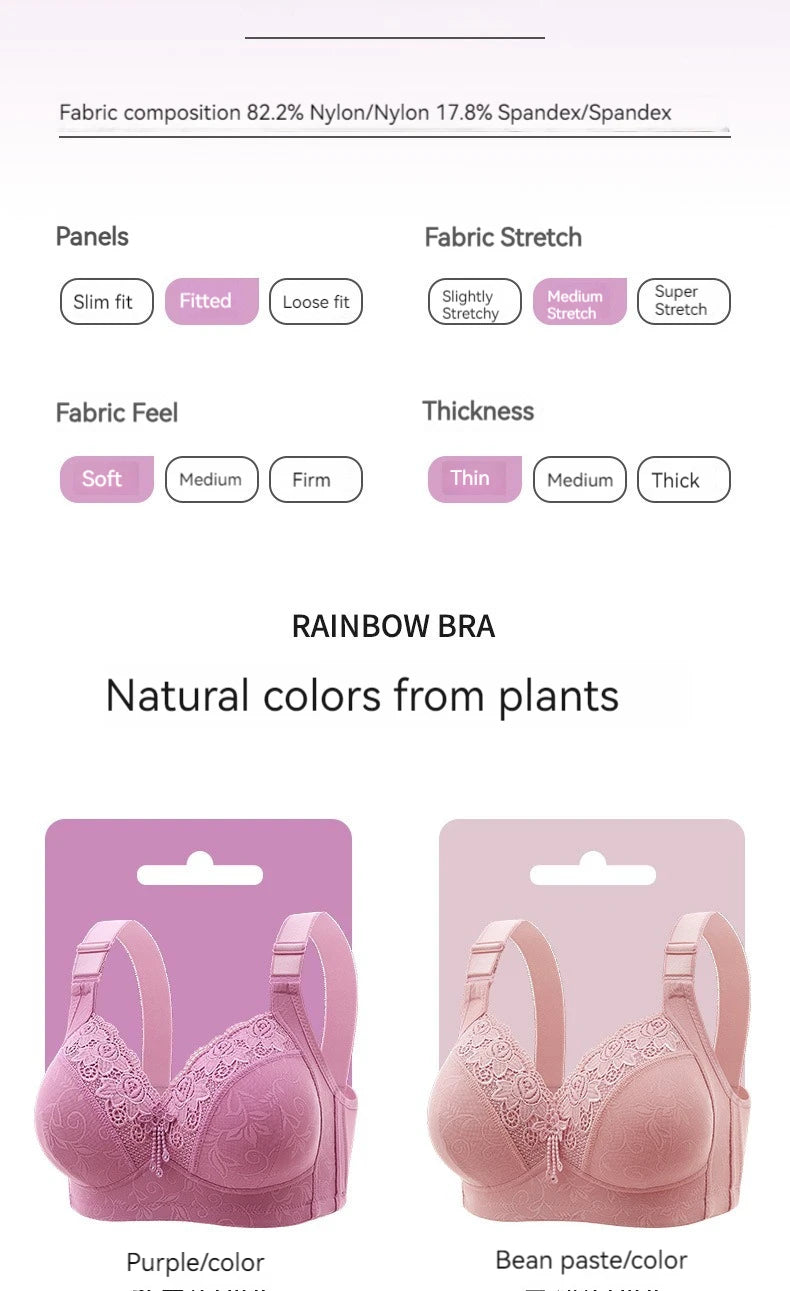 New large size luxury women's bra push up lace lace without steel ring comfortable
ladies underwear