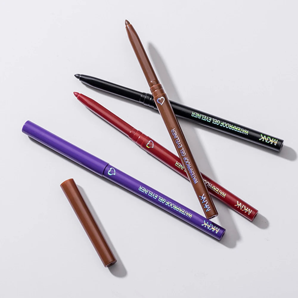 Waterproof Eyeliner Pen Smooth Matte Black Brown Gel Eye Liner Pen Quick-drying Long Lasting Pencil