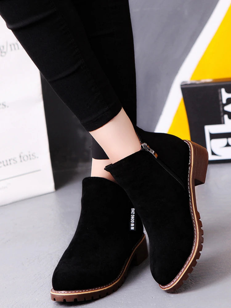 Shoes Women Fashion Thick Sole Ankle Boots Comfortable Plus Size Snow Boots for Women Female Platform Boots Botas De Mujer 2023