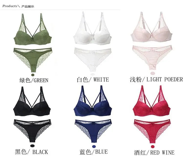 Nouvell Seamless Women Underwear Sexy Lace Push Up Bralette Section
 Bra Sets Plus Size Lingerie