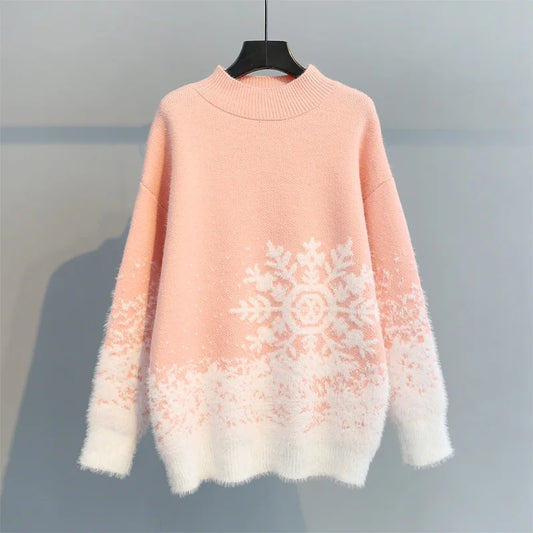 Turtleneck Women Sweater Winter Warm Female Jumper Thick Christmas Sweaters Ribbed Knitted Pullover