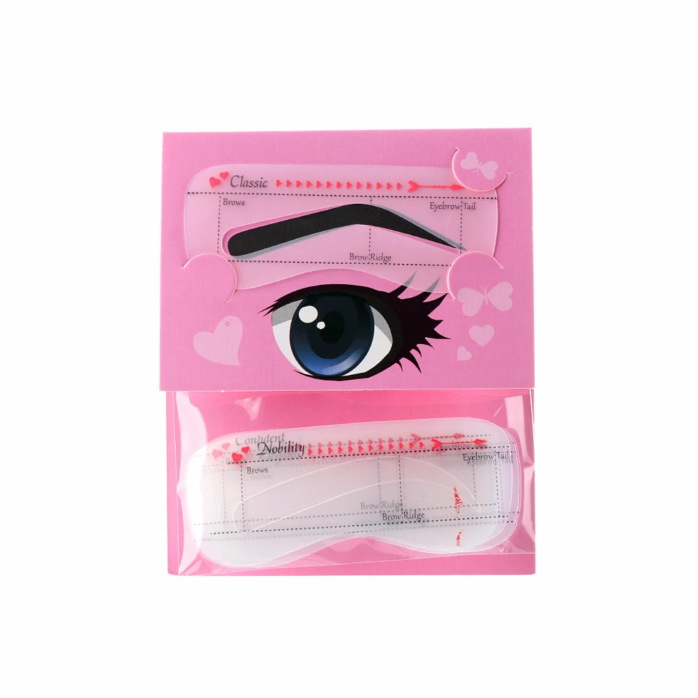 10PCS Women Fashion Eyebrow Stencil Reusable Grooming Shaper Template Eye Makeup Tools Eyebrow Tattoo Cosmetic