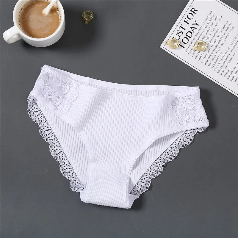 FINETOO 3Pcs/set Women Cotton Panties