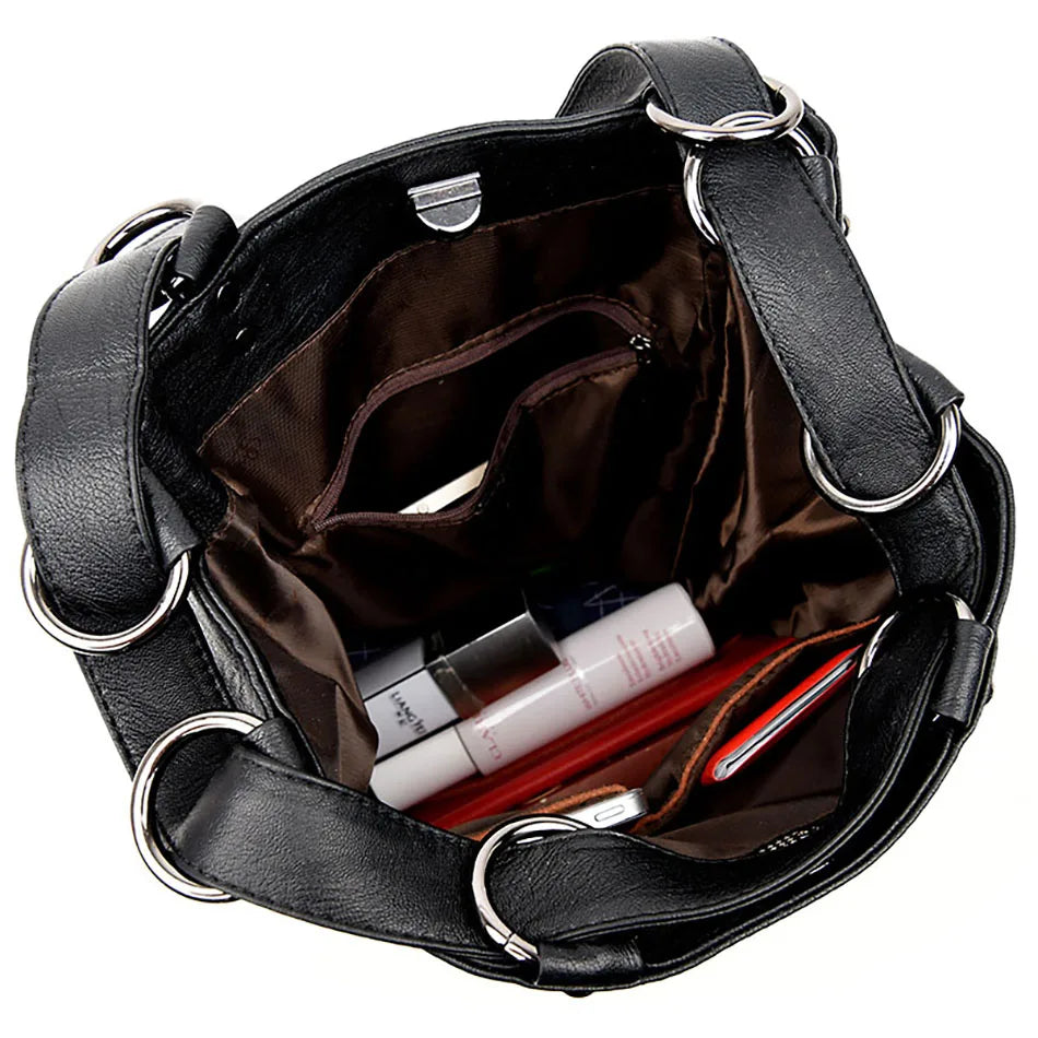 Women Leather Backpacks Multifunction Women Vintage Shoulder Bag Ladies Rucksack Large Capacity