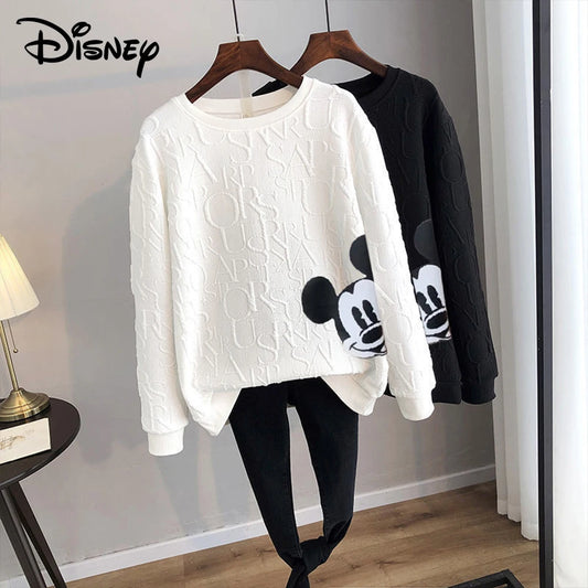 Disney
 Anime Fashion Mickey Mouse Print Loose Sweatshirt 
 Cartoon Pullover Top Clothing