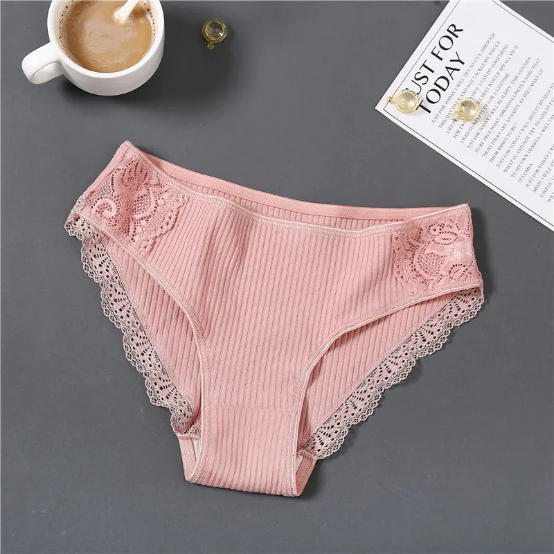 FINETOO 3Pcs/set Women Cotton Panties