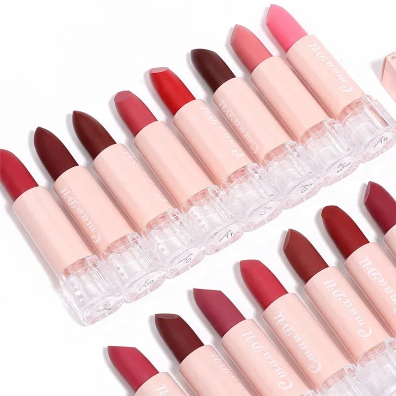 15Colors Velvet Matte Lipstick Sexy Woman Lipgross Tint for Lips Long Lasting Waterproof Non-stick Cup Lip Cosmetics Lip Make Up