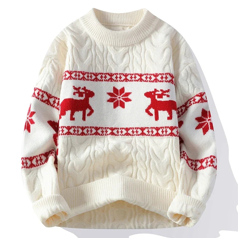 2024 new autumn and winter unisex premium cashmere sweater with deer pattern
 Christmas sweater