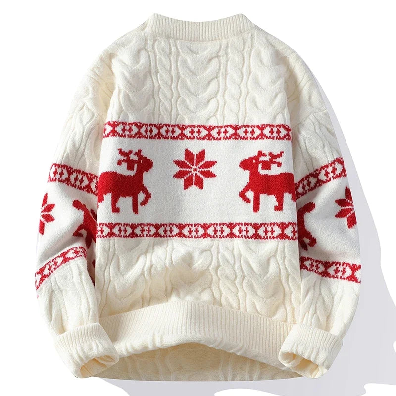 2024 new autumn and winter unisex premium cashmere sweater with deer pattern
 Christmas sweater