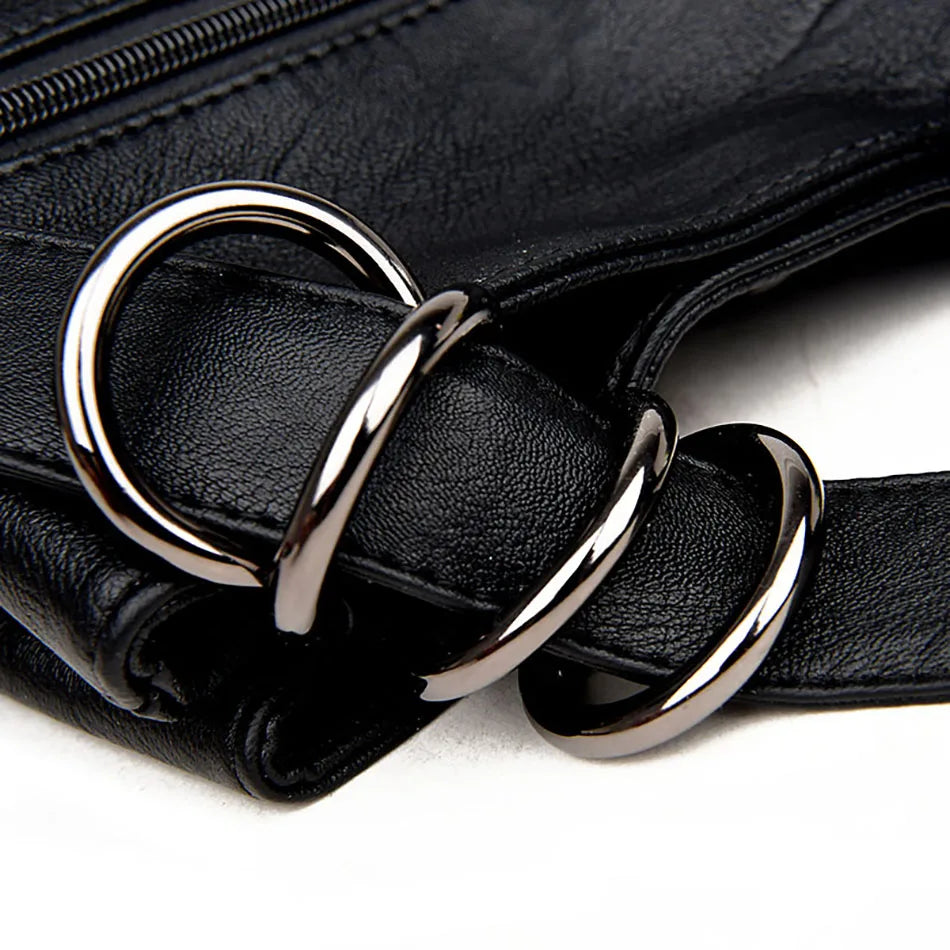 Women Leather Backpacks Multifunction Women Vintage Shoulder Bag Ladies Rucksack Large Capacity