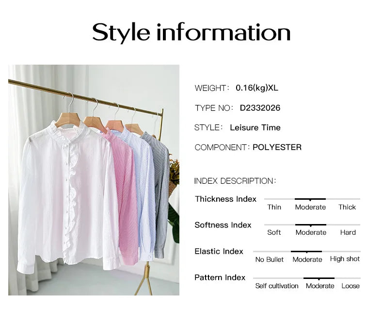 Fashion New Women Elegant Office Shirt,Long Sleeve Top Causal Comfort Simple Shirt