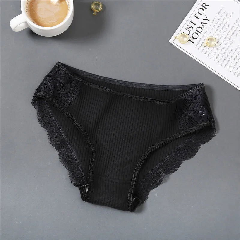 FINETOO 3Pcs/set Women Cotton Panties