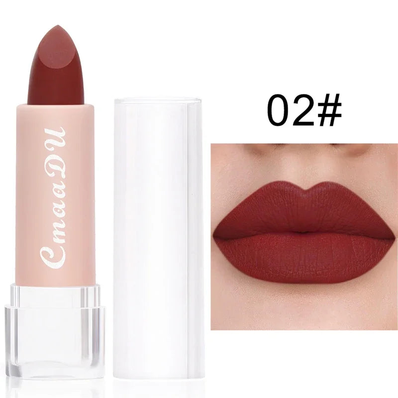 15Colors Velvet Matte Lipstick Sexy Woman Lipgross Tint for Lips Long Lasting Waterproof Non-stick Cup Lip Cosmetics Lip Make Up