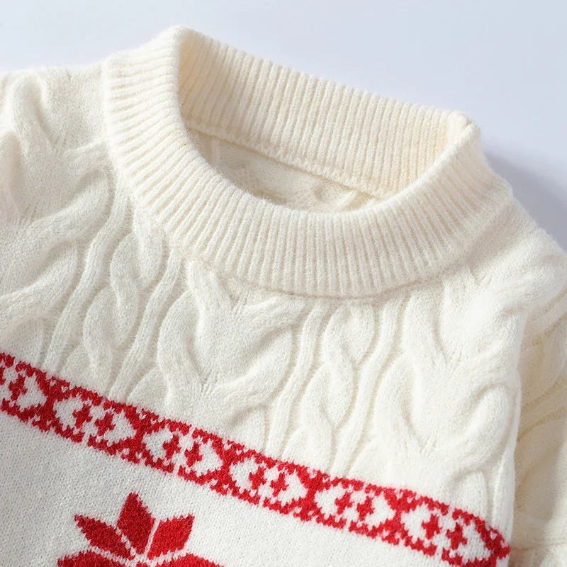 2024 new autumn and winter unisex premium cashmere sweater with deer pattern
 Christmas sweater